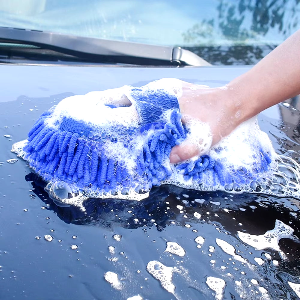 Car Cleaning Sponge Car Wash Care Washing Brush Pad Cleaning Tool Microfiber Polishing Dusting Scratch-Free Washing Cars Floors