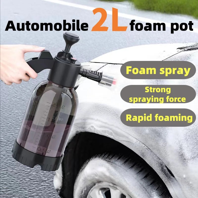 Car Washing Spray Pot Foam Spray Pot 2L Spray Type with Pressure Relief Valve for Household Car Spray Hand Pressure Spray Pot